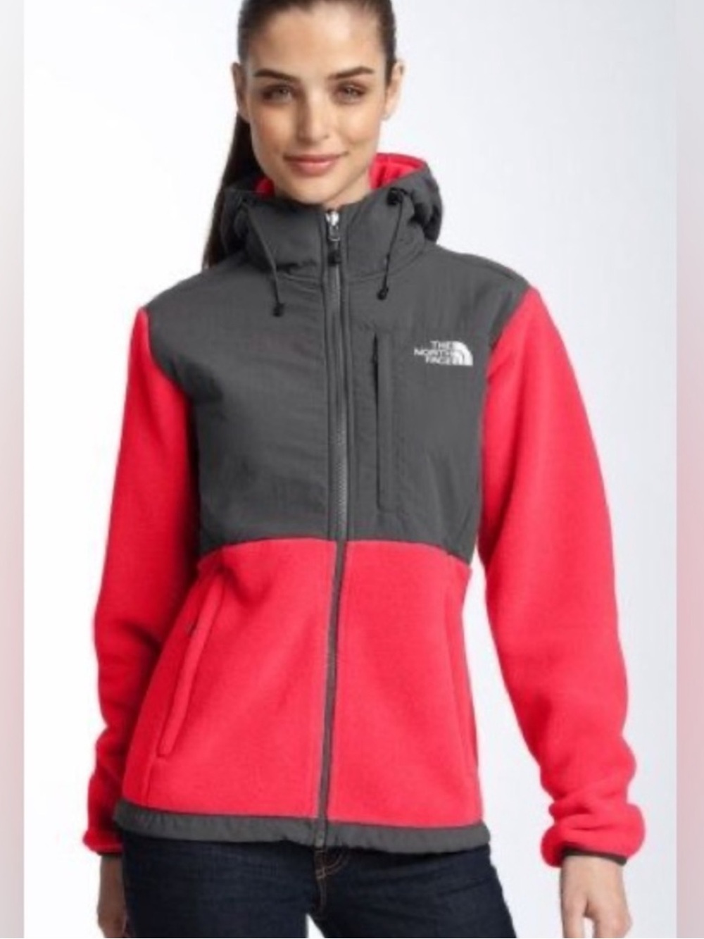 The North Face Women’s XS Dar Coral Red Fleece Hooded Jacket